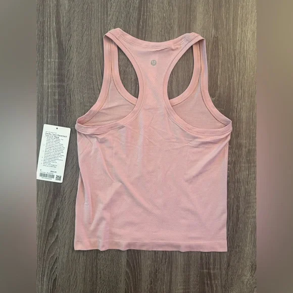 New Lululemon Swiftly Tech Cropped Racerback Tank Top. Pink Haze. Size 6. - Picture 7 of 16